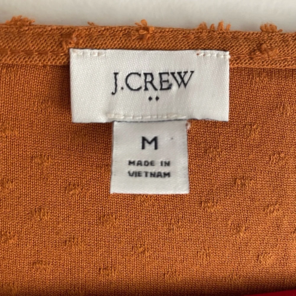 J. Crew Women's Swiss Dot V Neck Long Sleeve Blouse Size M